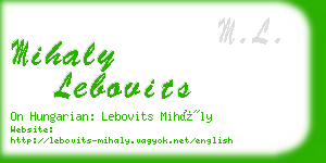 mihaly lebovits business card